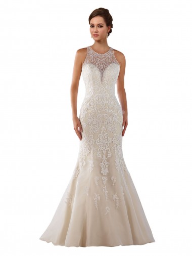 Mermaid Sweetheart Lace Chapel Train Ivory Bridal Gown Belfast