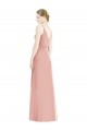 A-Line V-Neck Soft Chiffon Long Bliss Pink Formal Dress / Bridesmaid Dress Belfast