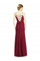 Mermaid Spaghetti Straps Soft Chiffon Long Burgundy Bridesmaid Dress Belfast