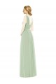 A-Line Spaghetti Straps Soft Chiffon Long Sage Bridesmaid Dress Belfast