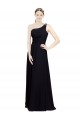 A-Line Sweetheart Chiffon Long Black Bridesmaid Dresses Belfast