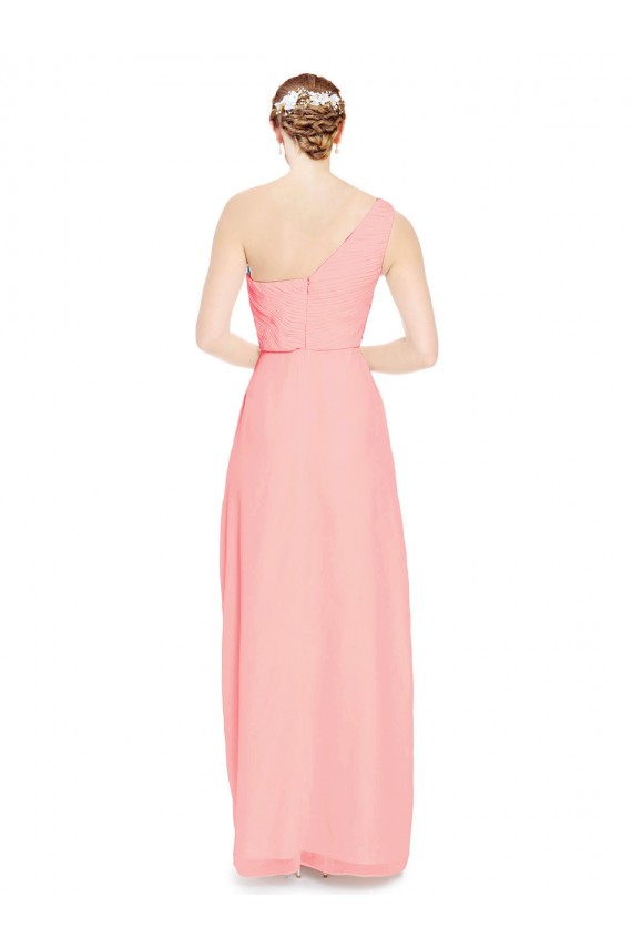 A-Line Sweetheart Soft Chiffon Long Salmon Bridesmaid Dress Belfast