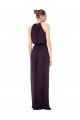 A-Line Halter Neck Soft Chiffon Long Pink Bridesmaid Dress Belfast