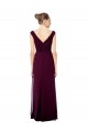 A-Line V-Neck Soft Chiffon Long Royal Blue Bridesmaid Dresses Belfast