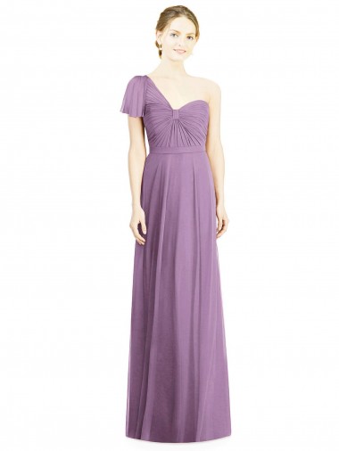 A-Line Sweetheart Soft Chiffon Long Dark Lavender Formal Dress / Bridesmaid Dress Belfast