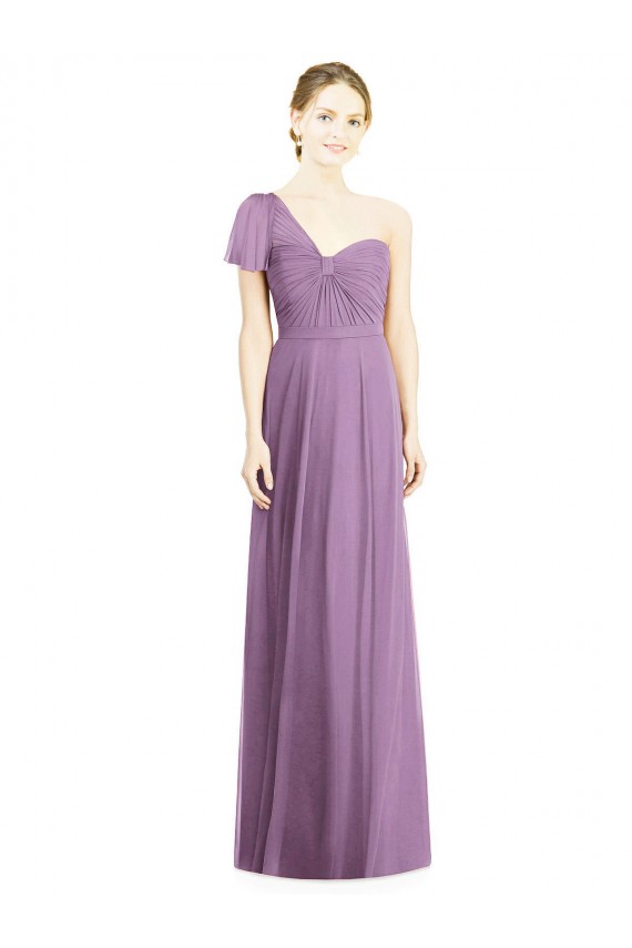A-Line Sweetheart Soft Chiffon Long Dark Lavender Formal Dress / Bridesmaid Dress Belfast