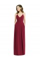 A-Line V-Neck Soft Chiffon Long Burgundy Semi Formal Evening Dress / Bridesmaid Dress Belfast