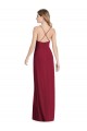 A-Line V-Neck Soft Chiffon Long Burgundy Semi Formal Evening Dress / Bridesmaid Dress Belfast