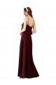 A-Line Spaghetti Straps Chiffon Long Burgundy Gold Bridesmaid Gowns Belfast