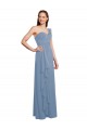 A-Line Sweetheart Chiffon Long Dusty Blue Formal Dress / Bridesmaid Dress Belfast