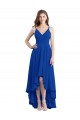 A-Line Spaghetti Straps Soft Chiffon Long Royal Blue High Low Bridesmaid Dress Belfast