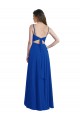 A-Line Spaghetti Straps Soft Chiffon Long Royal Blue High Low Bridesmaid Dress Belfast