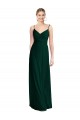 A-Line V-Neck Soft Chiffon Long Ever Green Bridesmaid Dress Belfast