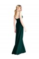 A-Line V-Neck Soft Chiffon Long Ever Green Bridesmaid Dress Belfast