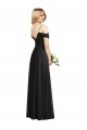 A-Line Spaghetti Straps Soft Chiffon Long Black Semi Formal Evening Dress / Bridesmaid Dress Belfast