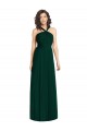 A-Line Halter Neck Soft Chiffon Long Ever Green Bridesmaid Dress Belfast