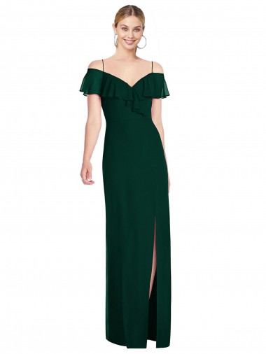 Trumpet Sweetheart Soft Chiffon Long Ever Green Semi Formal Evening Dress / Bridesmaid Dress Belfast