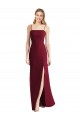 Trumpet Spaghetti Straps Soft Chiffon Long Burgundy Bridesmaid Dress Belfast