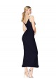 Mermaid High Neck Soft Chiffon Knee Length Dark Navy Formal Evening Gown / Prom Dress / Bridesmaid Dress Belfast