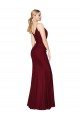 Mermaid High Neck Soft Chiffon Long Burgundy Formal Evening Gown / Prom Dress / Bridesmaid Dress Belfast