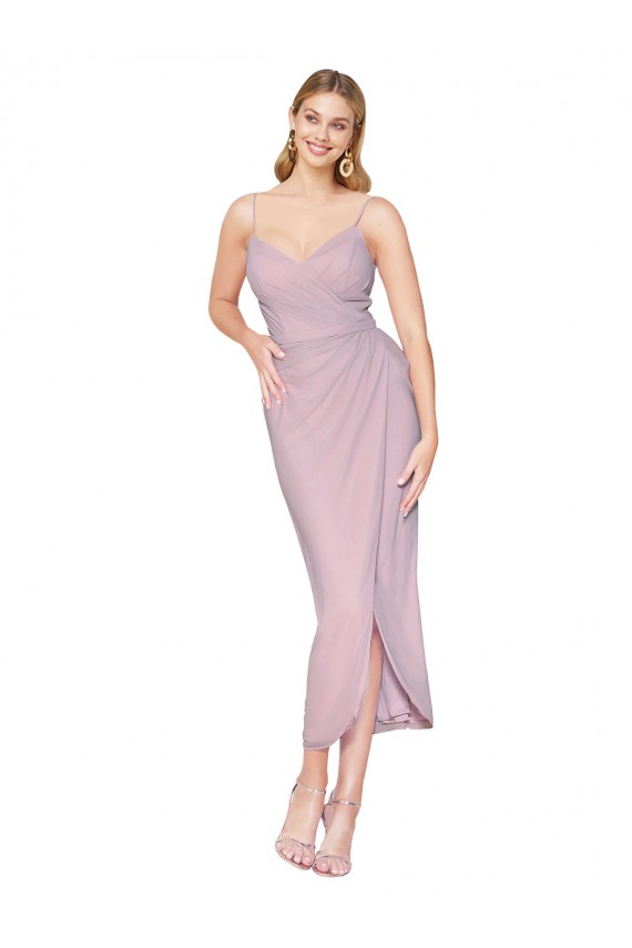 Mermaid High Neck Soft Chiffon Knee Length Primrose High Low Evening Gown / Prom Dress / Bridesmaid Dress Belfast