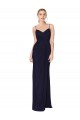 Mermaid High Neck Soft Chiffon Long Dark Navy Bridesmaid Dress / Formal Dress Belfast