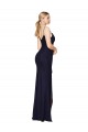 Mermaid High Neck Soft Chiffon Long Dark Navy Bridesmaid Dress / Formal Dress Belfast