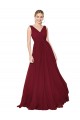 A-Line High Neck Soft Chiffon Long Burgundy Formal Dress / Bridesmaid Dress Belfast