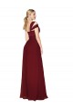 A-Line High Neck Soft Chiffon Long Burgundy Formal Evening Gown / Prom Dress / Bridesmaid Dress Belfast
