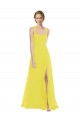 A-Line Sweetheart Soft Chiffon Long Yellow Semi Formal Evening Dress / Bridesmaid Dress Belfast