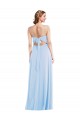 A-Line V-Neck Soft Chiffon Long Light Sky Blue Formal Evening Gown / Bridesmaid Dress Belfast