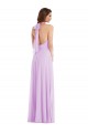 A-Line Halter Neck Soft Chiffon Long Lilac Semi Formal Evening Dress / Bridesmaid Dress Belfast