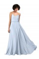 A-Line V-Neck Soft Chiffon Long Light Sky Blue Formal Dress / Bridesmaid Dress Belfast