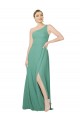 A-Line Strapless Soft Chiffon Long Icelandic Silver Bridesmaid Dress Belfast