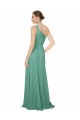 A-Line Strapless Soft Chiffon Long Icelandic Silver Bridesmaid Dress Belfast