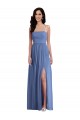 A-Line Spaghetti Straps Soft Chiffon Long Windsor Blue Semi Formal Evening Dress / Bridesmaid Dress Belfast