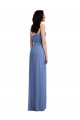A-Line Spaghetti Straps Soft Chiffon Long Windsor Blue Semi Formal Evening Dress / Bridesmaid Dress Belfast