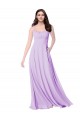 A-Line Scoop Neck Soft Chiffon Long Lilac Bridesmaid Dress Belfast