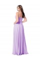 A-Line Scoop Neck Soft Chiffon Long Lilac Bridesmaid Dress Belfast