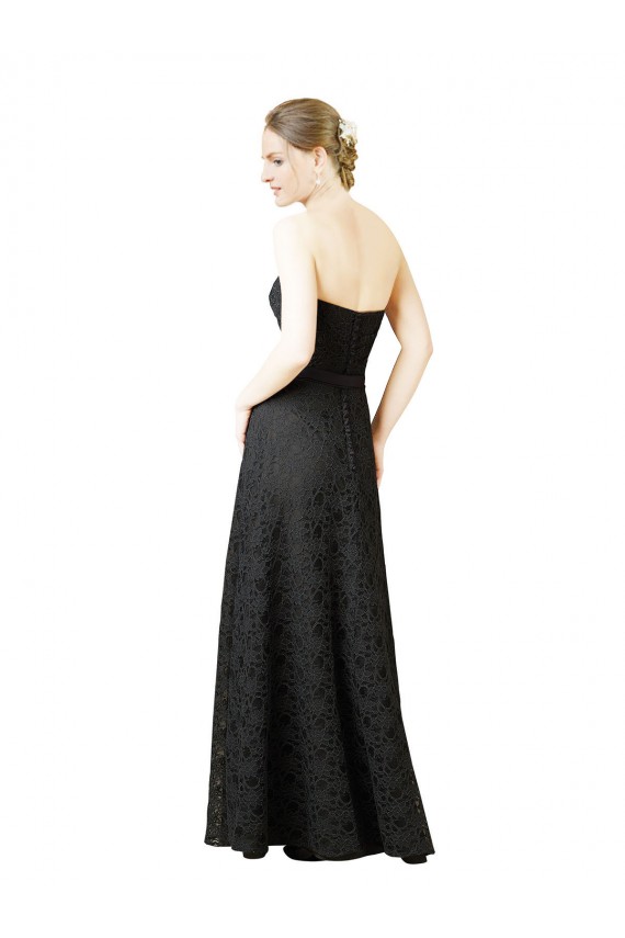 Sheath Sweetheart Lace Long Slate Grey Bridesmaid Dress Belfast