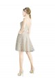 A-Line Strapless Lace Knee Length Ivory,Champagne Bridesmaid Dress Belfast