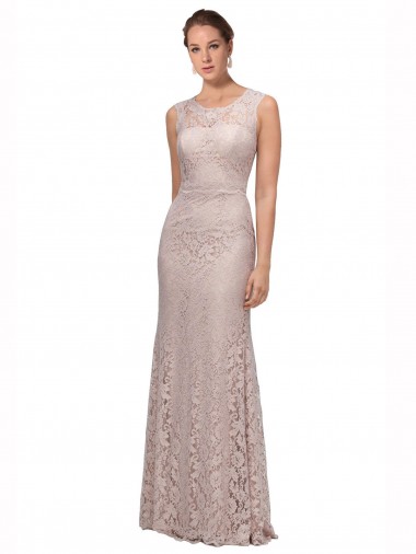 Mermaid Scoop Neck Lace Long Prom Dress / Bridesmaid Dress Belfast