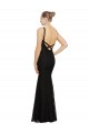 Sheath Jewel Neck Lace Long Black Bridesmaid Dress Belfast