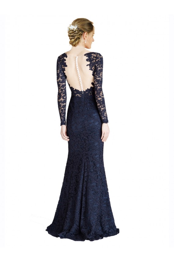 Mermaid Sweetheart Lace Long Dark Navy Prom Dress / Bridesmaid Dress Belfast