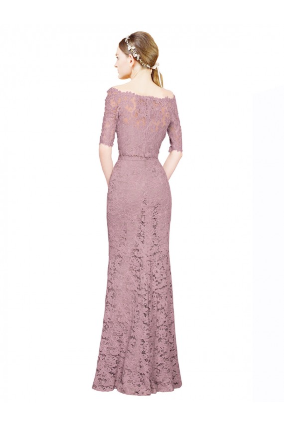 Mermaid Off the Shoulder Lace Long Prom Dress / Bridesmaid Dress Belfast