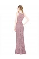 Mermaid Illusion Neck Lace Long Prom Dress / Bridesmaid Dress Belfast