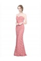 Mermaid Strapless Lace Long Salmon Formal Dress / Bridesmaid Dress Belfast