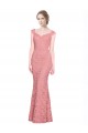 Mermaid Strapless Lace Long Salmon Prom Dress / Bridesmaid Dress Belfast