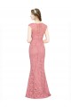 Mermaid Strapless Lace Long Salmon Prom Dress / Bridesmaid Dress Belfast