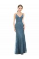 Sheath V-Neck Lace Long Bridesmaid Dress Belfast